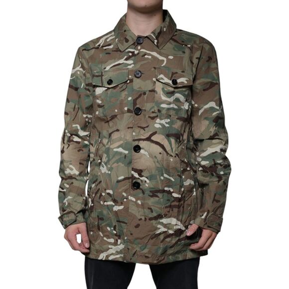 Dolce & Gabbana Other - Dolce & Gabbana Multicolor Camouflage Collared Coat Men's Jacket